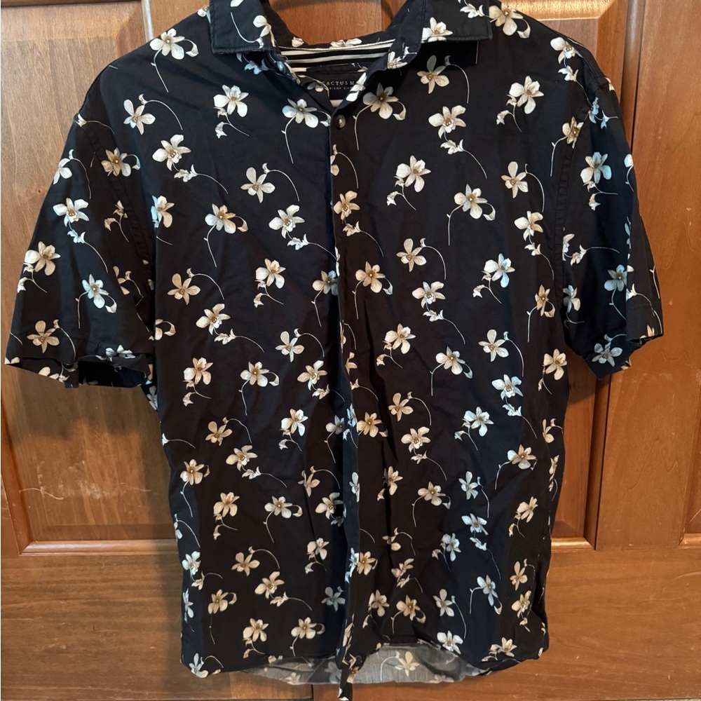 Floral Black Dress Shirt